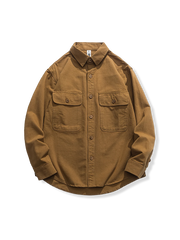 無地5色 コットンツイルシャツジャケット