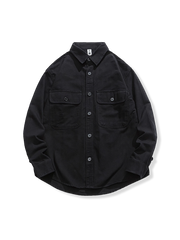 無地5色 コットンツイルシャツジャケット