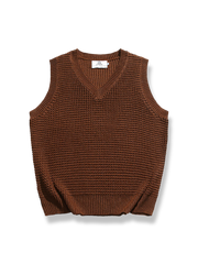 ワッフルニットベスト