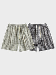 ヴィンテージストライプカジュアルハーフパンツ