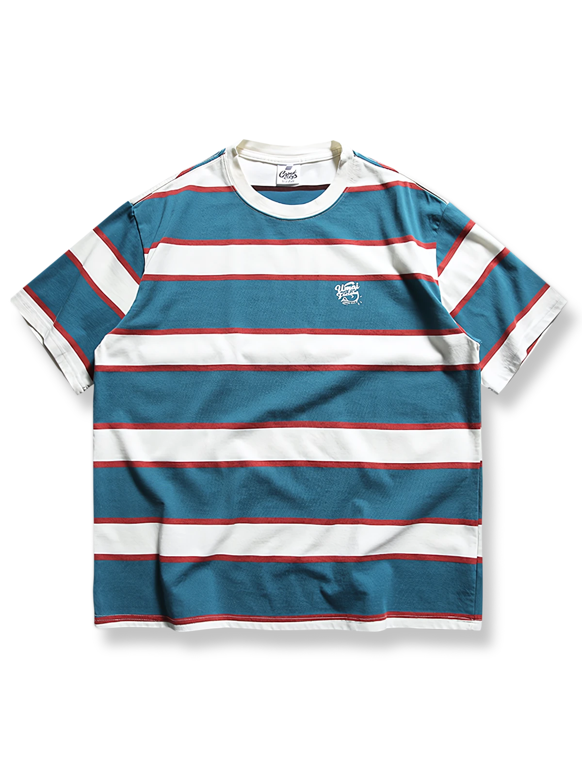 ブルー＆ホワイト ストライプTシャツ