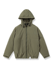 マジックテープフード付き 中綿ジャケット