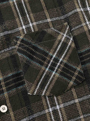 微起毛加工 チェック柄 長袖シャツ
