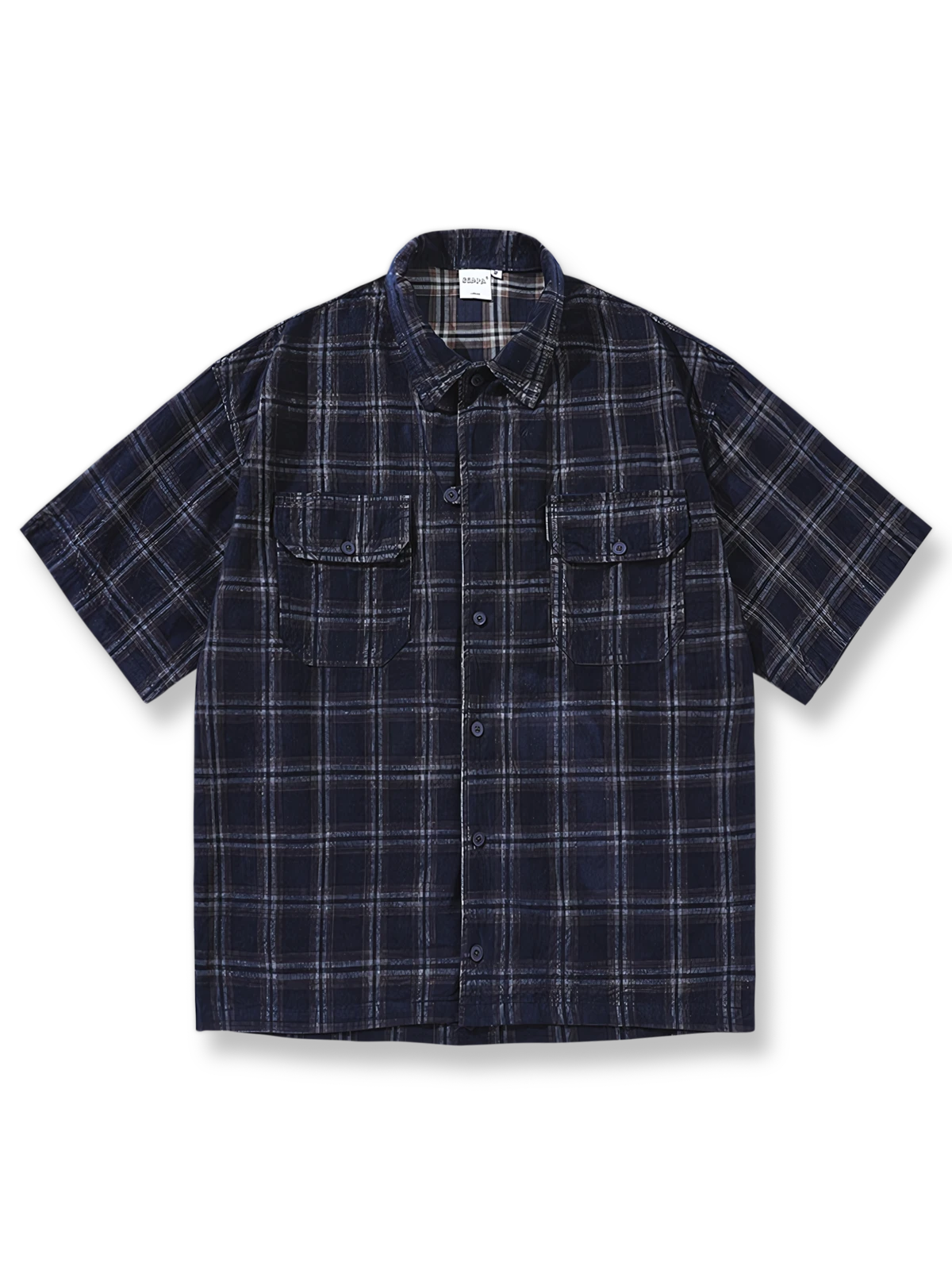 コーデュロイ チェックシャツ