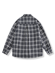 メンズ ネイビーチェック クラシックシャツ
