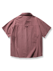 開襟ダブルポケット半袖シャツ