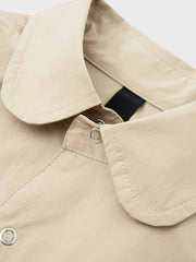 ボタン付きレトロ Aライン長袖シャツ