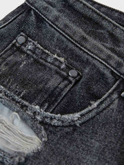 レトロウォッシュグラデーションダメージジーンズ