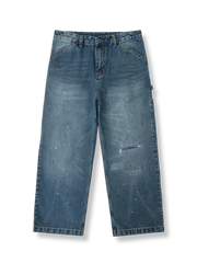 ペイント加工 ダメージデニムパンツ