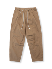 ヘリンボーン柄 ドローストリング スラックス