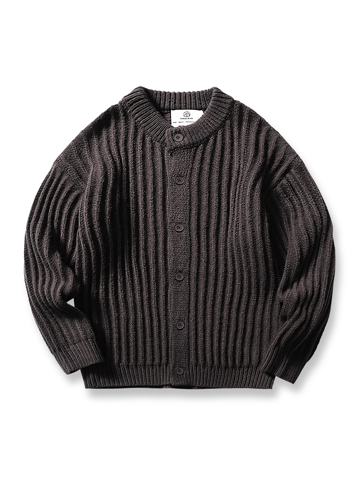 製品画像
"ストライプ ニット編み カーディガン、リブ編みの裾デザインでフィット感を向上させ、精緻なストライプ編みが視覚的にスタイルを引き立てるカーディガン、柔らかく伸縮性のあるニット素材"

詳細画像
"ストライプ編みが特徴的なニットカーディガン、リブ編みの裾デザインで着心地とフィット感を向上、柔らかなニット素材で暖かさと伸縮性を提供、ネイビーとコーヒー色の2色展開"