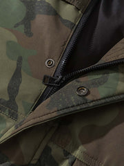 迷彩柄 フード付き ダウンジャケット