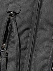 不規則ジッパーポケット 中綿フライトジャケット