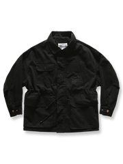 ヴィンテージミリタリースタイルの立体ポケット付きジャケットのフロントビュー