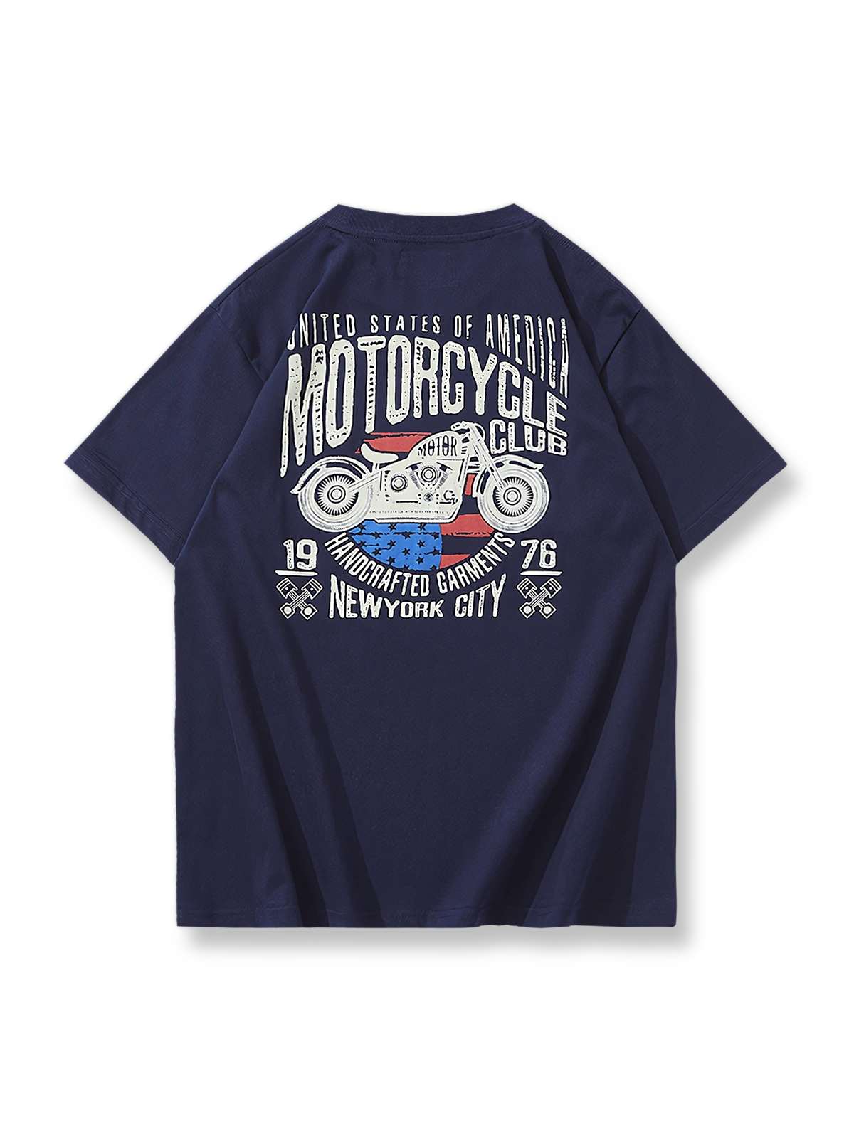 バイカーレタープリントTシャツの正面展示