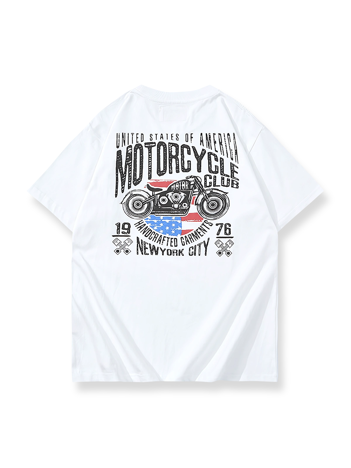 バイカーレタープリントTシャツの正面展示