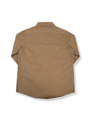 対称ポケット コットン長袖シャツ