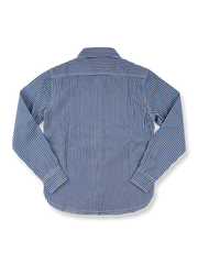 2種類 ストライプ柄 コットンワークシャツ