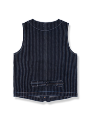 ワークスタイル ストライプ デニムベスト