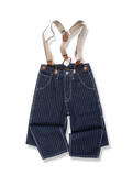 ワイド スト ライプデニム ワークパンツ