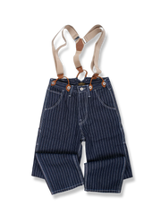 ワイド スト ライプデニム ワークパンツ