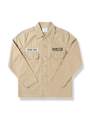 3色展开  アメカジアーミースタイル長袖シャツ