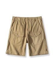  ソフトキャンバス多ポケットワークショーツの正面展示