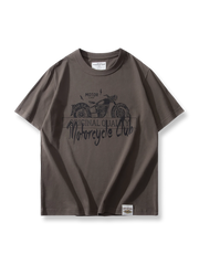 レトロバイクプリント Tシャツ