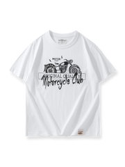 レトロバイクプリント Tシャツ