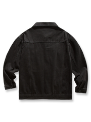 製品画像
「フラップ付きポケット ワークジャケットの正面全体図。クラシックなワークウェアを現代的にアレンジしたデザインで、高密度コットン素材とウォッシュ加工による控えめなヴィンテージ感が特徴。ルーズフィットとストレートシルエットが快適さと洗練された都会的スタイルを実現。」

詳細画像
「フラップ付きポケット ワークジャケットのディテール特写。胸元のフラップ付きポケットがワークウェアらしいデザイン性を強調し、ヴィンテージ調のメタルボタンがアクセントに。背面には補強ステッチを施し、耐久性と実用性を兼ね備えたディテールをクローズアップ。」
