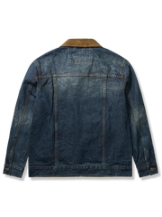 コーデュロイ襟 ウォッシュド 加工デニム ジャケット