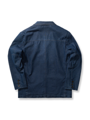 裏ストライプ柄 デニム テーラードジャケット