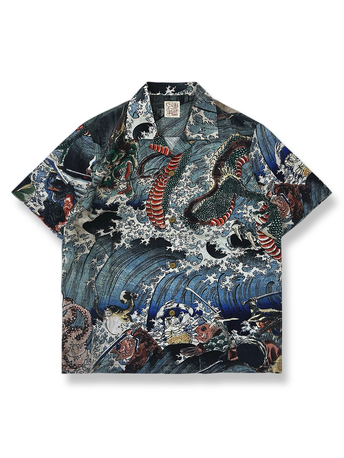 竜宮キューバカラー シャツの正面全体図