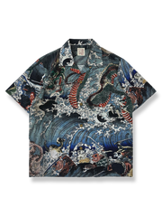 竜宮キューバカラー シャツの正面全体図