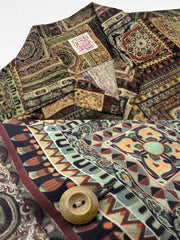 トンコウプリント テンセル キューバカラーシャツのディテール図