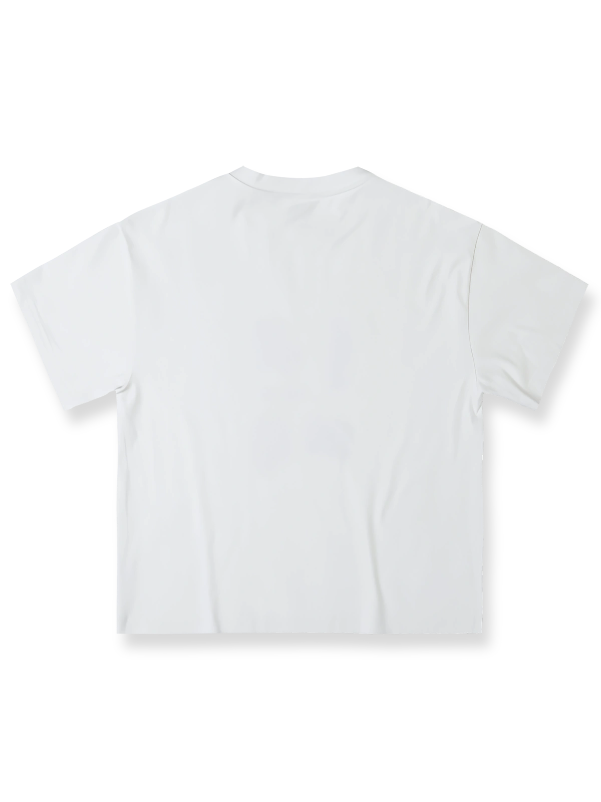  製品画像: ユニークな柄デザインのクロップドTシャツ反面