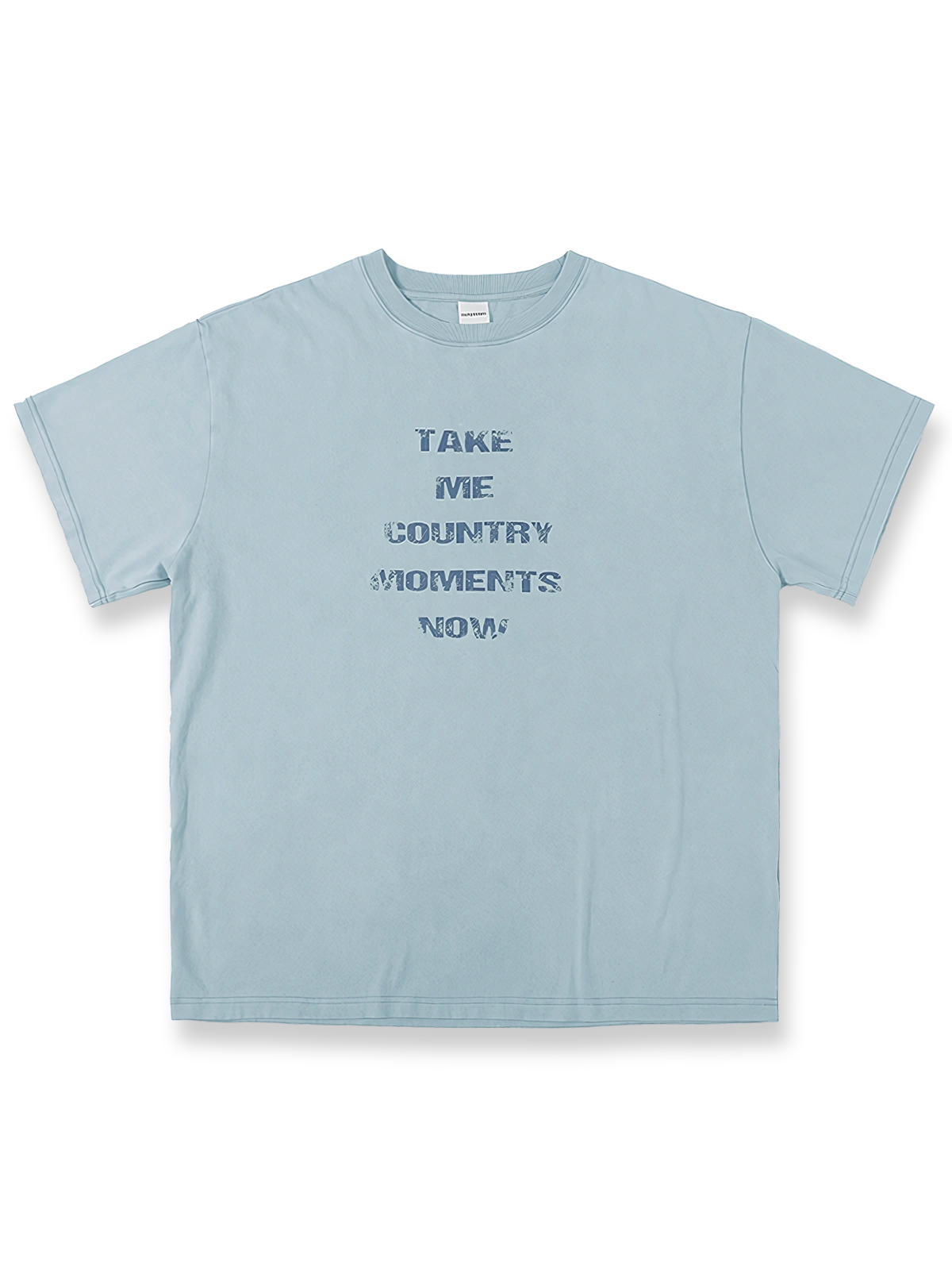 ヴィンテージウォッシュダメージプリントTシャツ正面展示