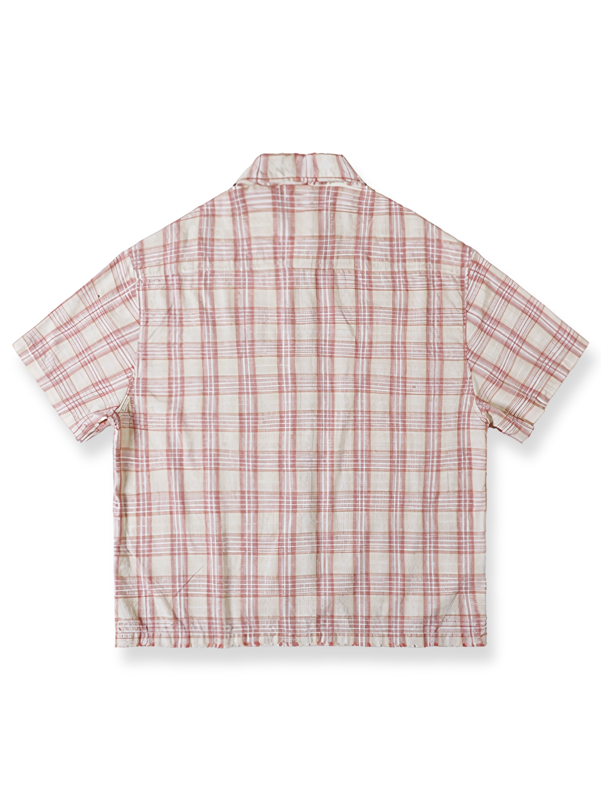 ヴィンテージチェック柄半袖シャツ正面展示