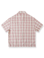 ヴィンテージチェック柄半袖シャツ正面展示