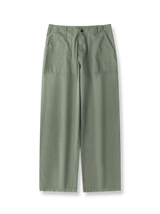 ヴィンテージカーキストレートワークパンツ全体画像