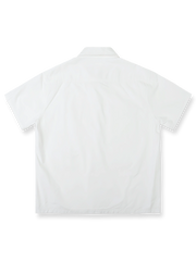 多ポケットリネンコットンワーク半袖シャツ正面展示