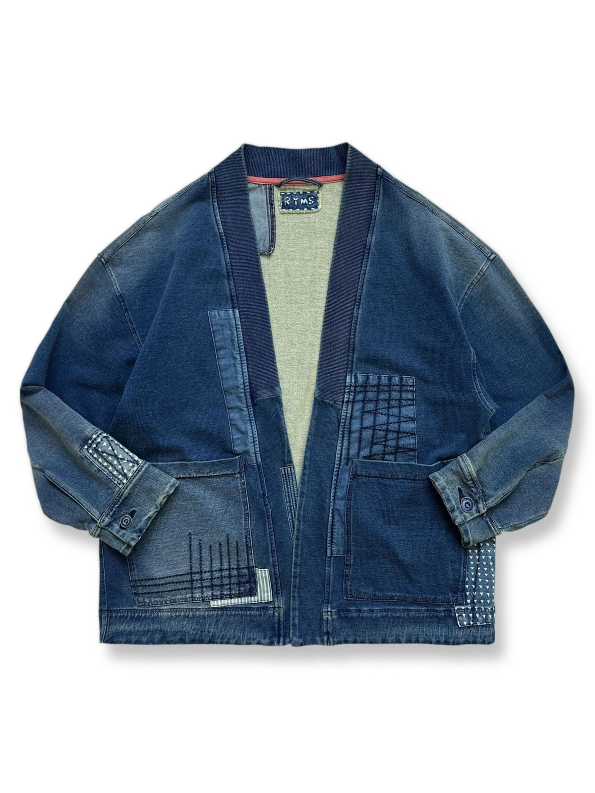 インディゴパッチワークはんてん