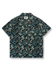 トロピカルパロットプリント ハワイアンシャツ