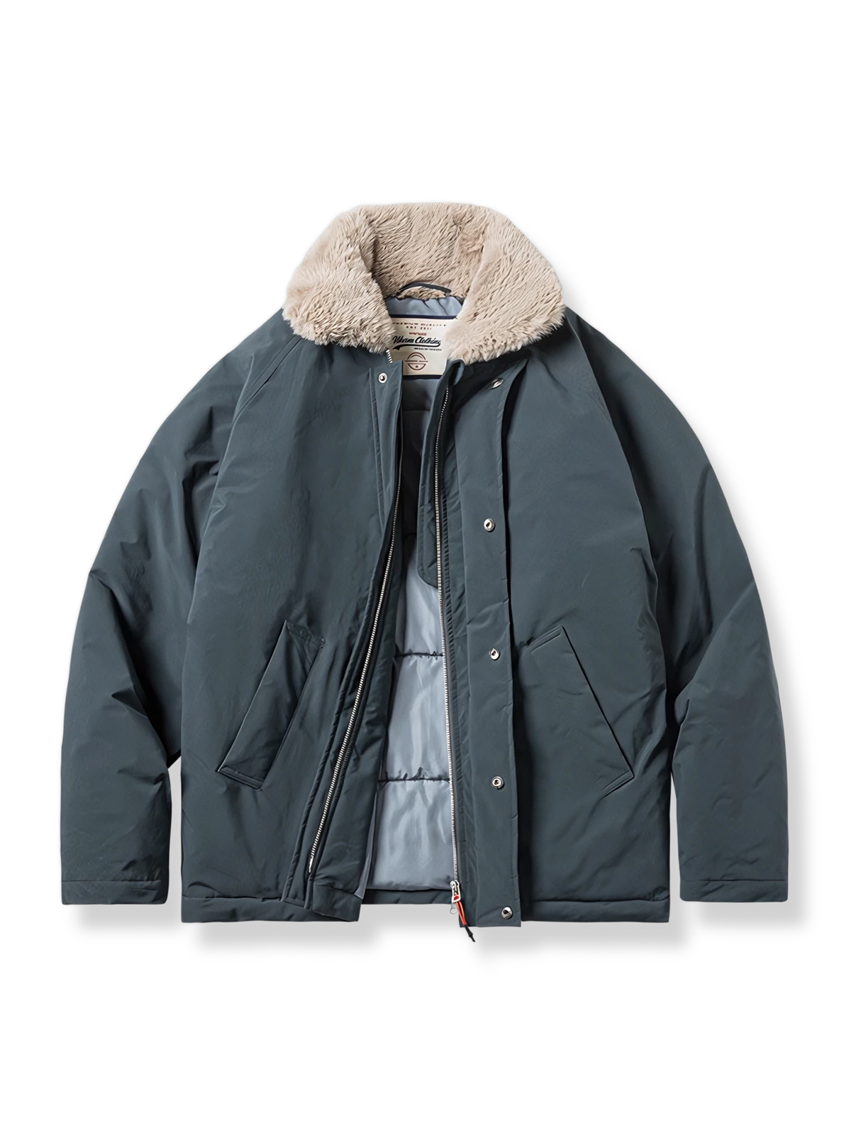 襟ボア コットン ジャケット