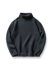 無地タートルネックニットセーター