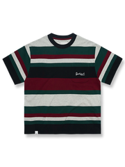 ストライプショートスリーブTシャツの正面図