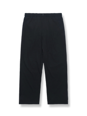 製品画像: 黒色の涼感快適ナイロンワイドパンツの正面展示