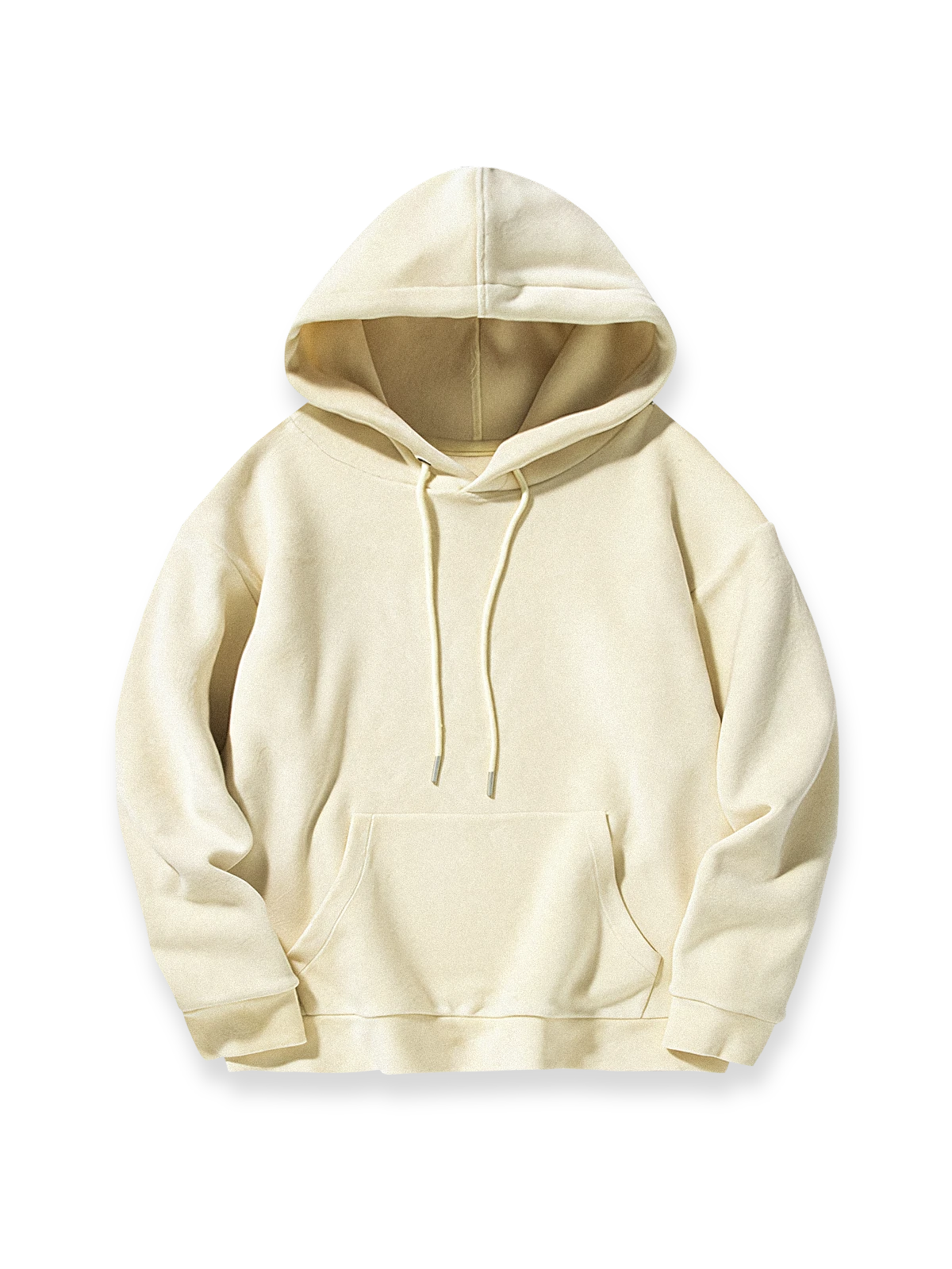 製品画像：
5色のカラーバリエーションが揃った厚手裏起毛フード付きパーカー。柔らかく肌に優しい手触りで、通気性も良好。寒い季節にぴったりな保温性を提供し、ゆったりとしたシルエットで快適な着心地。クラシックで実用性とファッション性を兼ね備えたデザイン。

詳細画像：
厚手の裏起毛素材を使用したフード付きパーカー。ポリエステル素材で作られており、肌に優しく、保温性が高い。ドローコード付きのフードデザインで、機能性とトレンド感を両立。