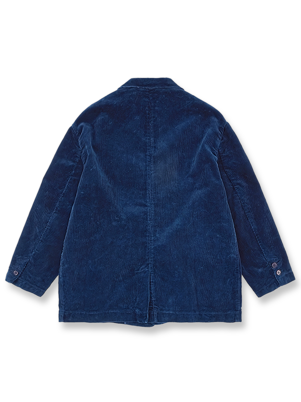 藍染め手作り植物染め特厚コーデュロイカジュアルスーツ正面図