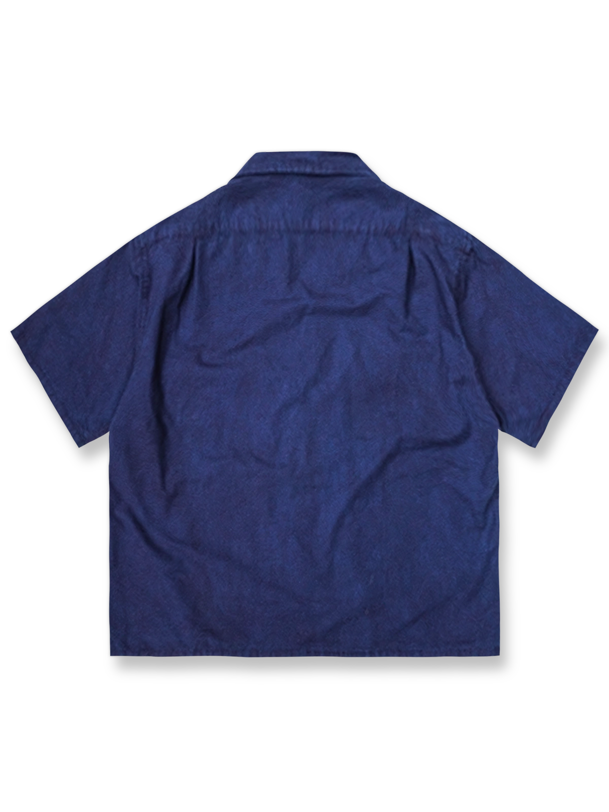 手作り古法植物染め4ポケット半袖シャツ正面図